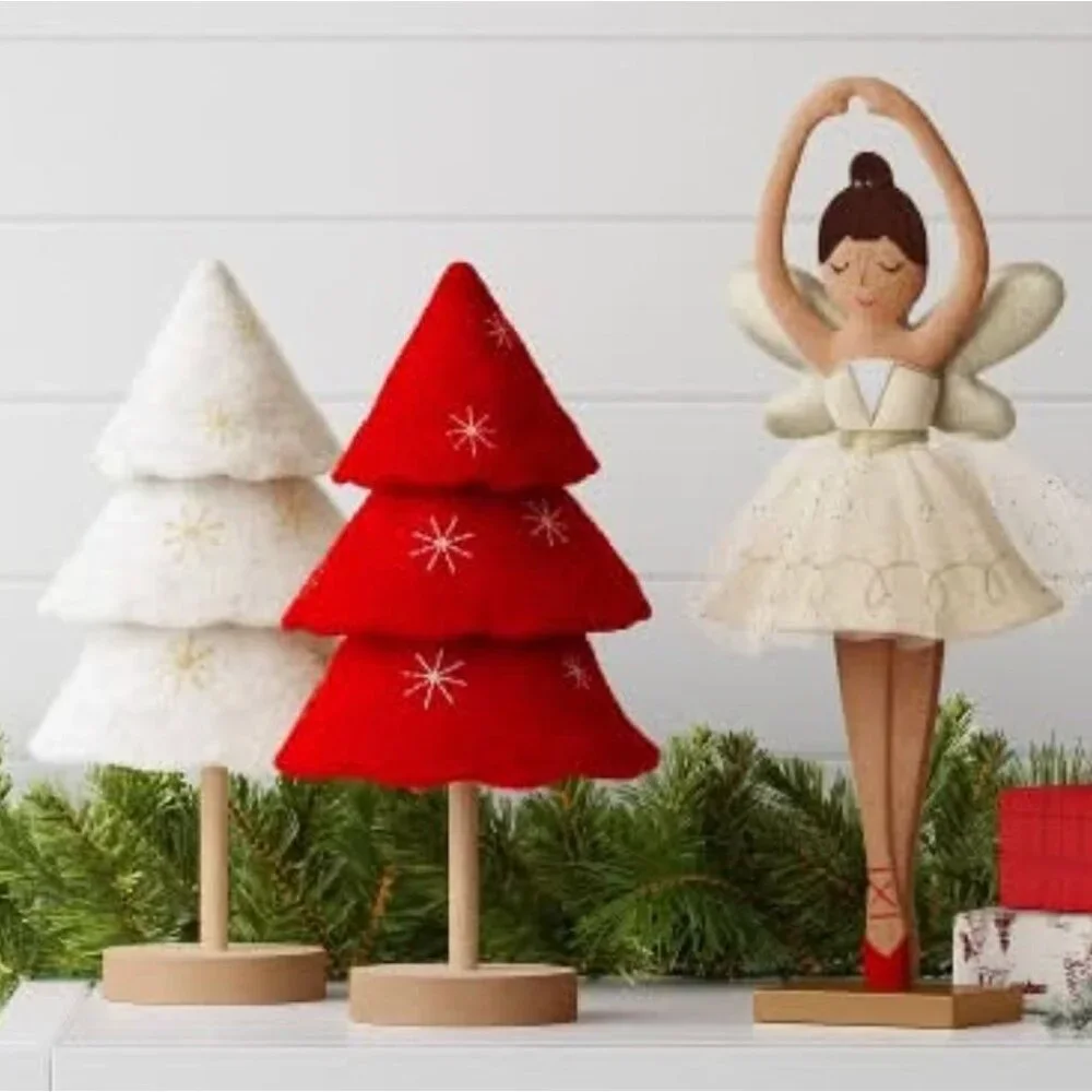 Target 12" Christmas Three Layered Round Felt Tree Decor White - Wondershop™ - Picture 3 of 7